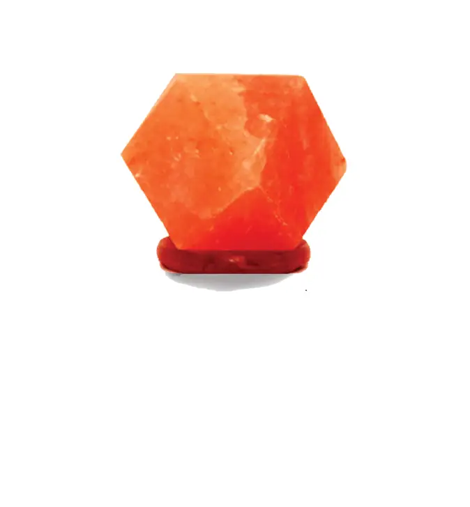 Salt rock lamp diamond shape