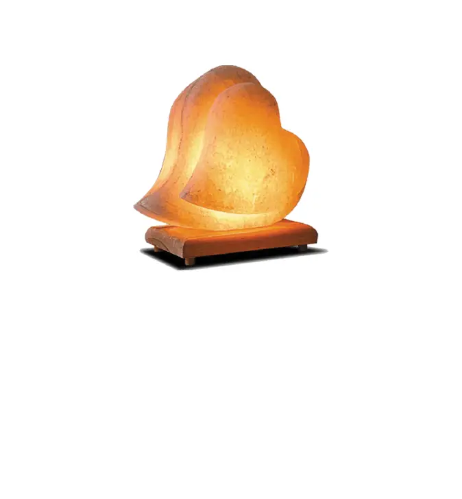 Salt lamp double heart